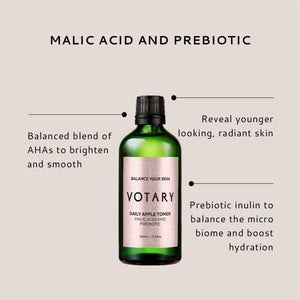 Daily Apple Toner, Malic Acid and Prebiotic - 100ml