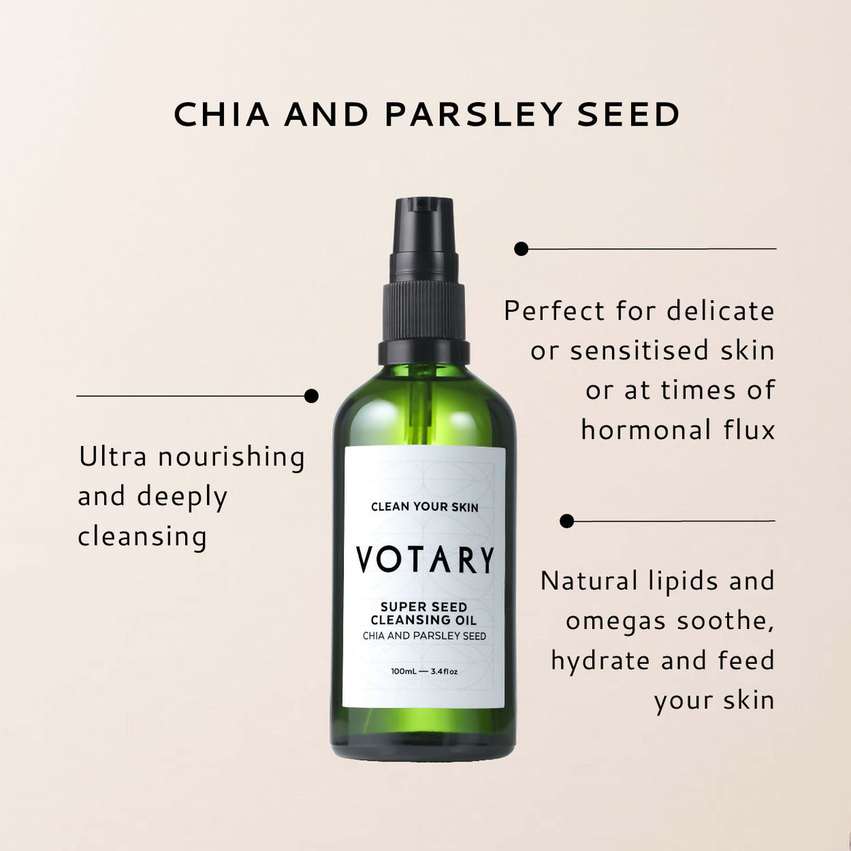 Super Seed Cleansing Oil -  Chia and Parsley Seed