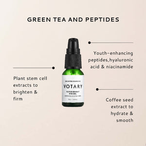 Super Bright Eye Gel, Green Tea and Peptides -15ml